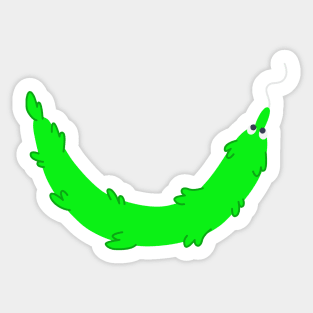 Worm Smile (Green) Sticker